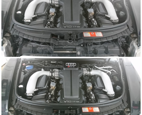 moteur avant après RS6 V10 biturbo